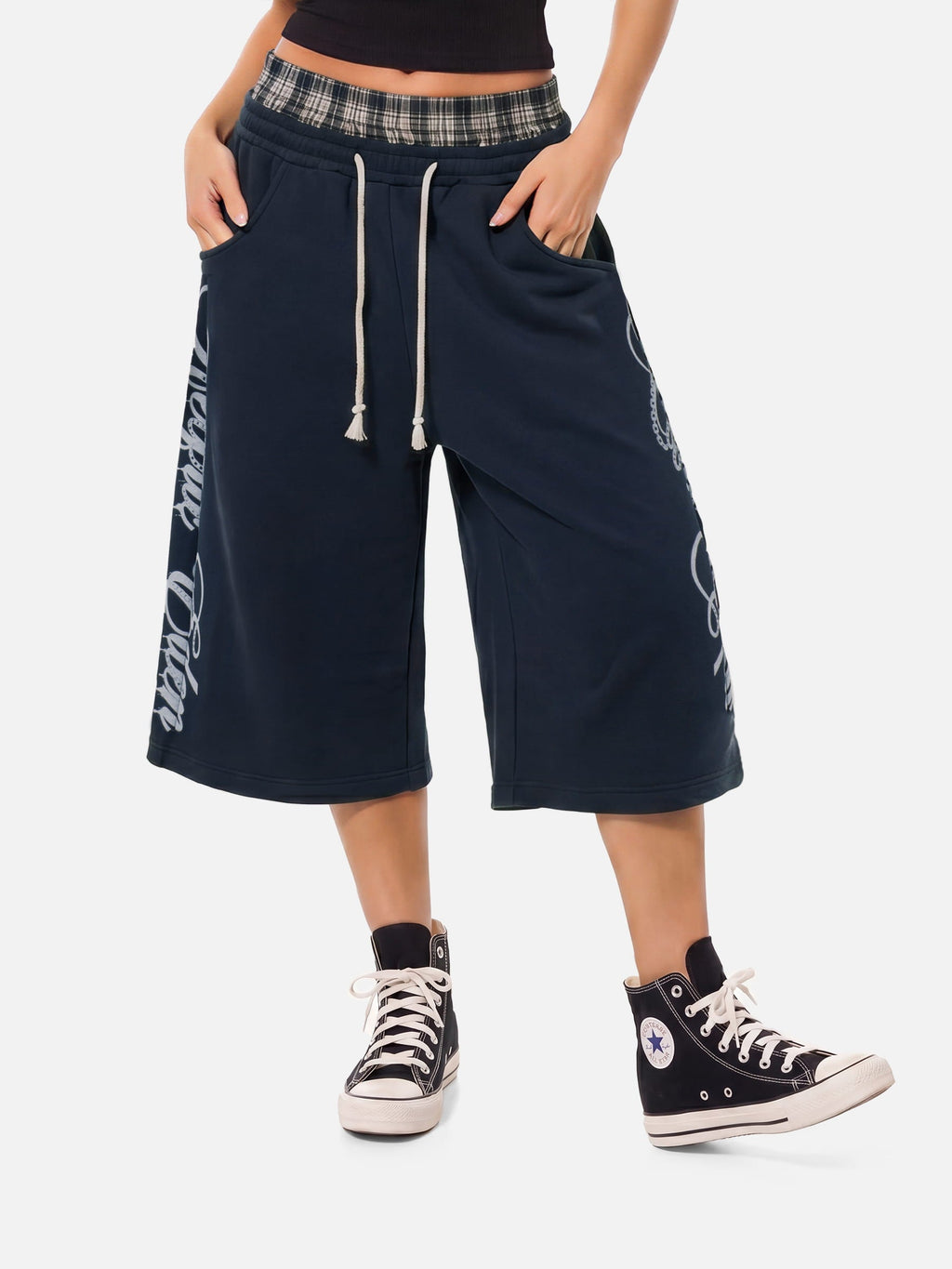Aelfric Eden Double Waist Script Longline Shorts