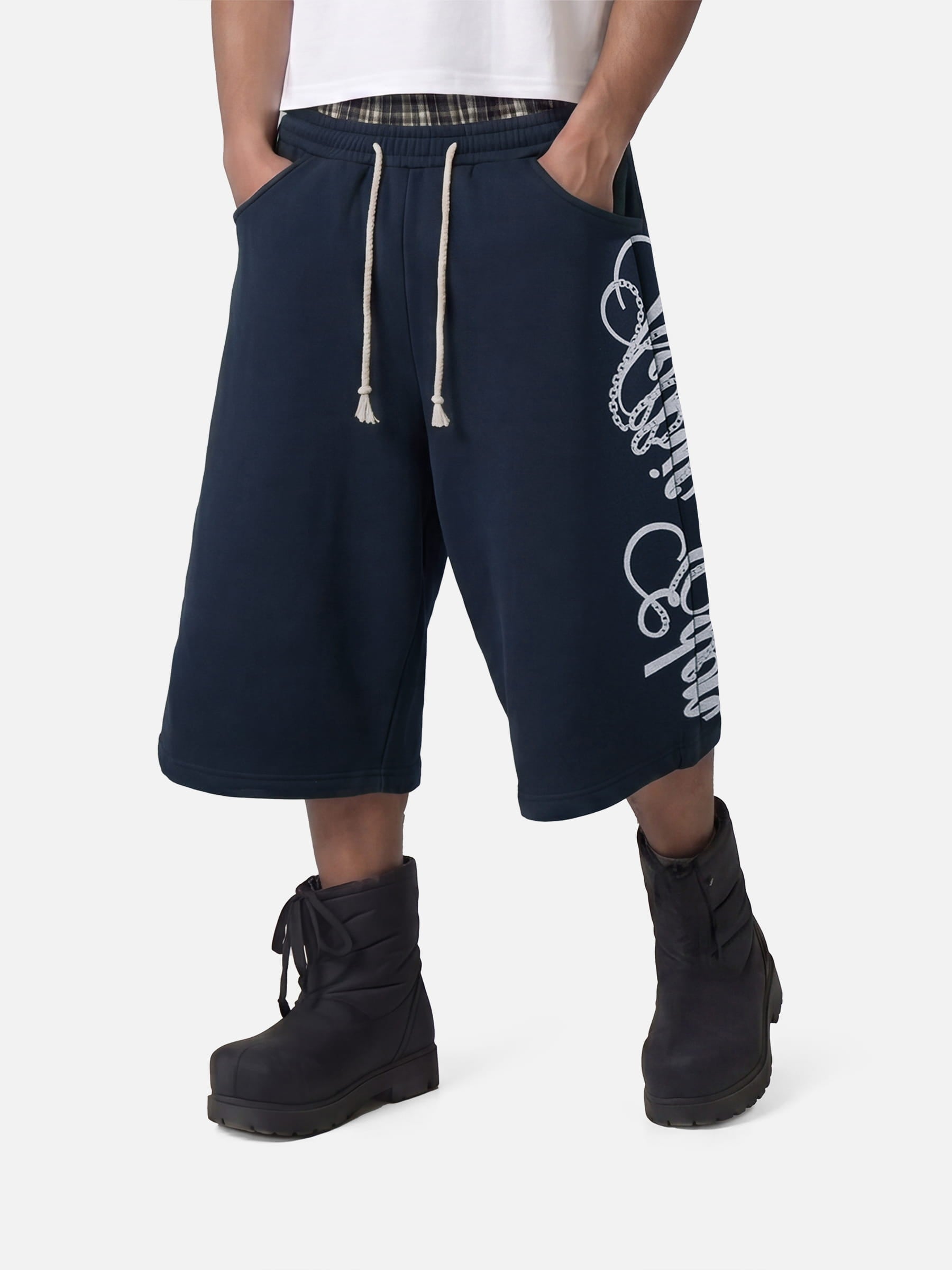 Aelfric Eden Double Waist Script Longline Shorts