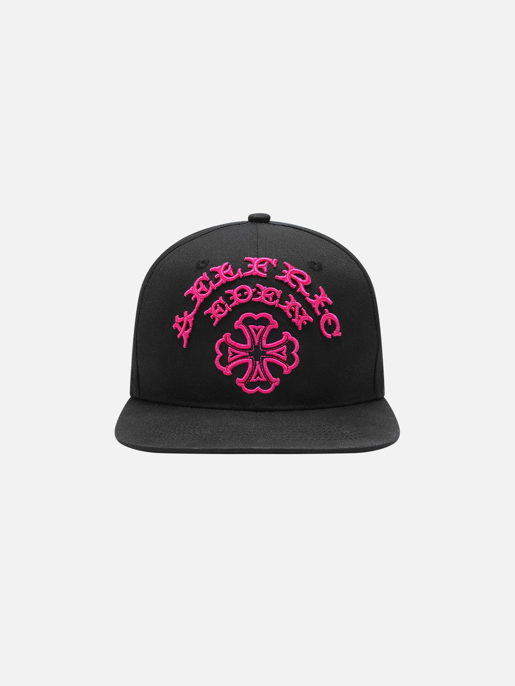 Cross Embroidered Structured Snapback Cap