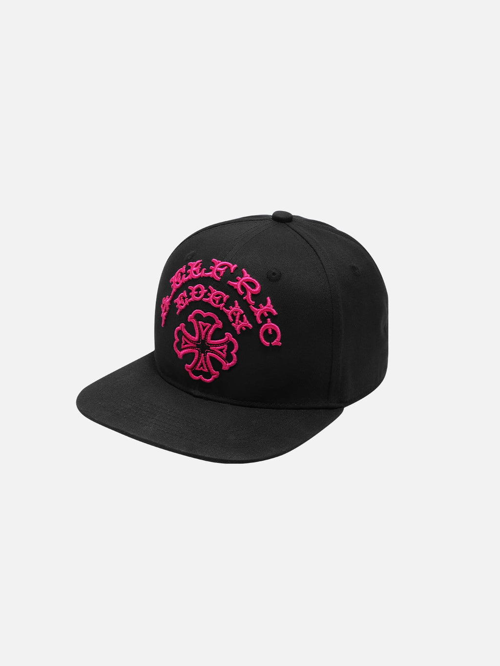 Cross Embroidered Structured Snapback Cap