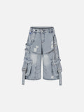 Aelfric Eden Distressed Strap Longline Jorts