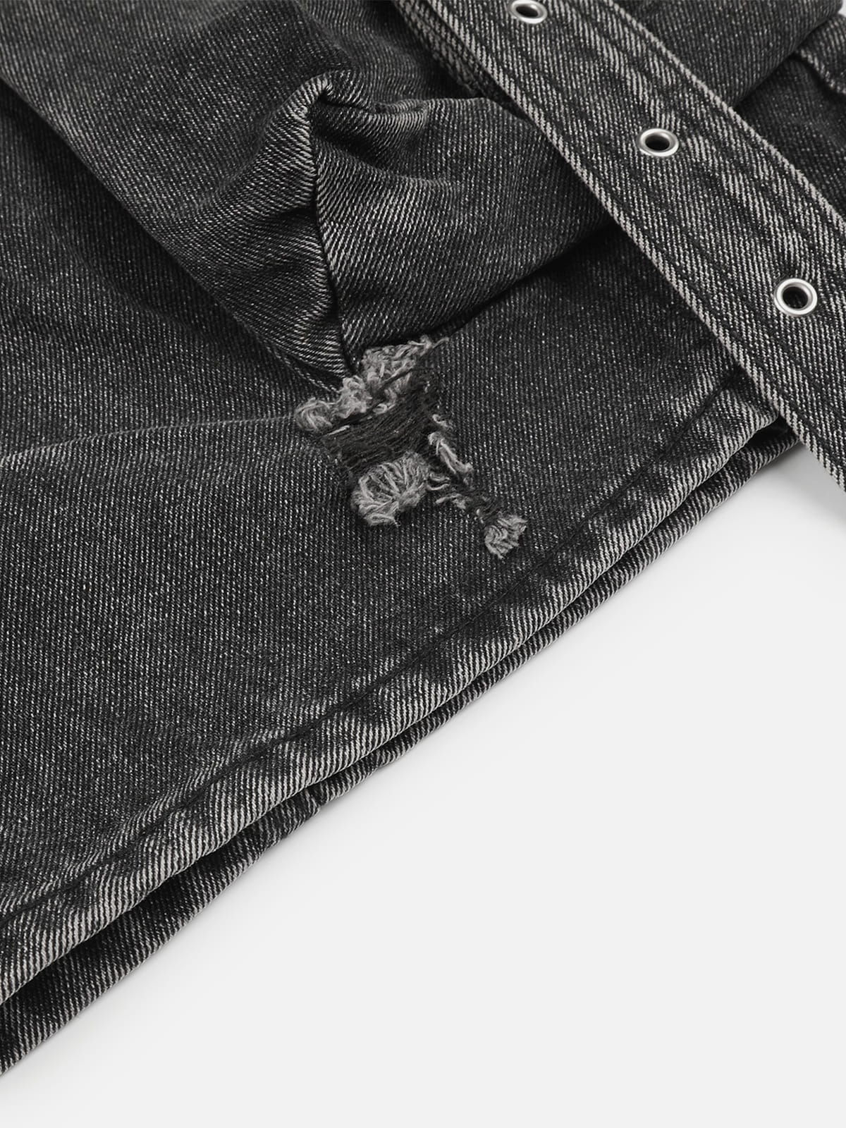 Aelfric Eden Distressed Strap Longline Jorts