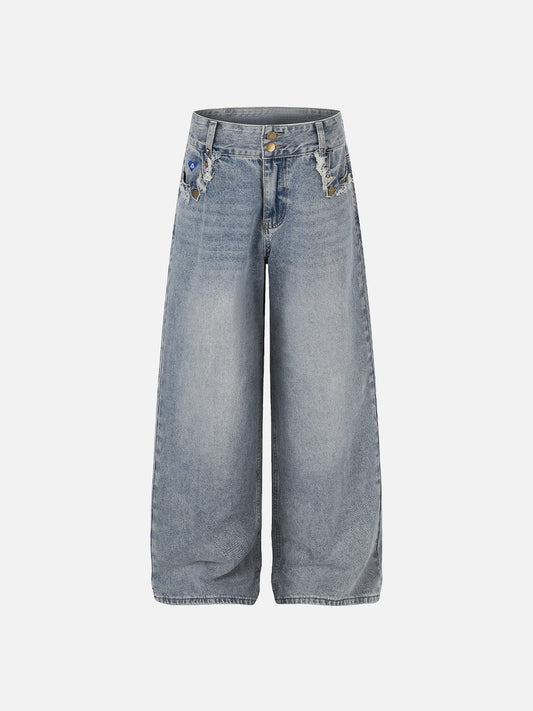 Aelfric Eden Washed Frayed Jeans
