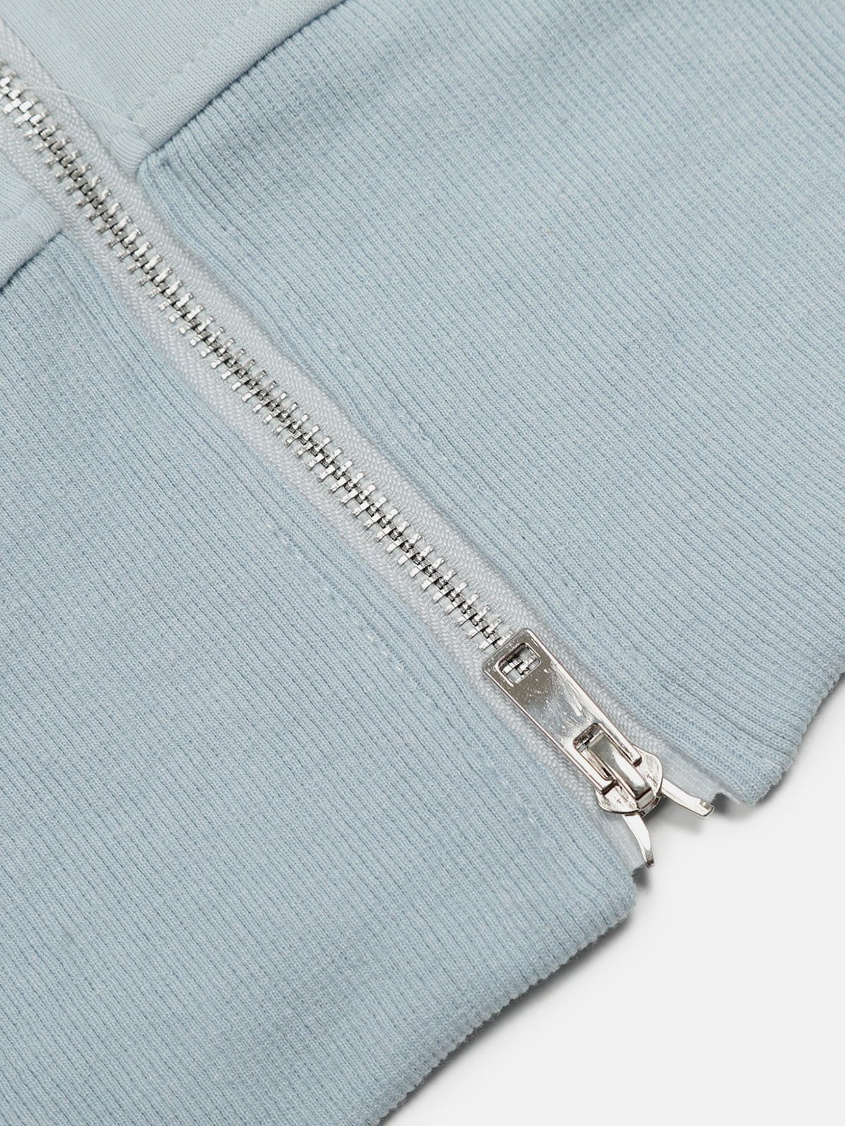 Aelfric Eden Cropped Pearl Studded Zip Up Hoodie