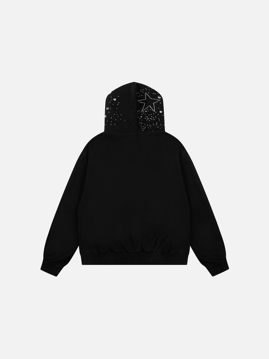 Aelfric Eden Boxy Rhinestone Star Zip Up Hoodie