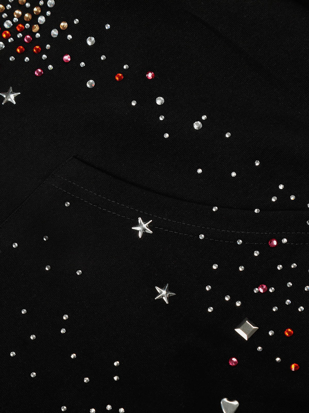 Aelfric Eden Boxy Rhinestone Star Zip Up Hoodie