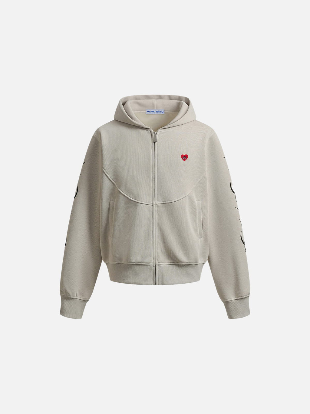 Aelfric Eden Thorn Print Zip Up Hoodie