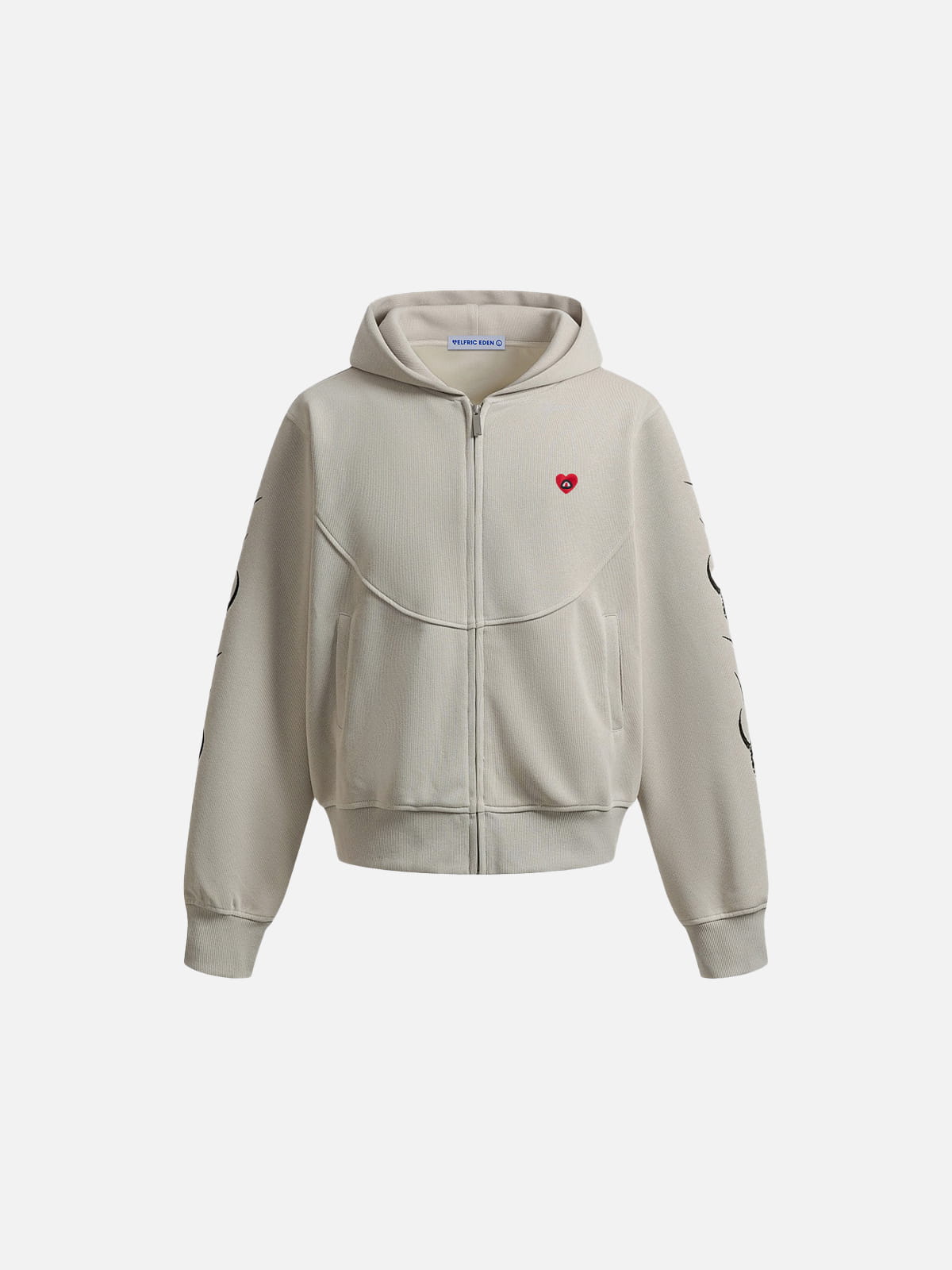 Aelfric Eden Thorn Print Zip Up Hoodie