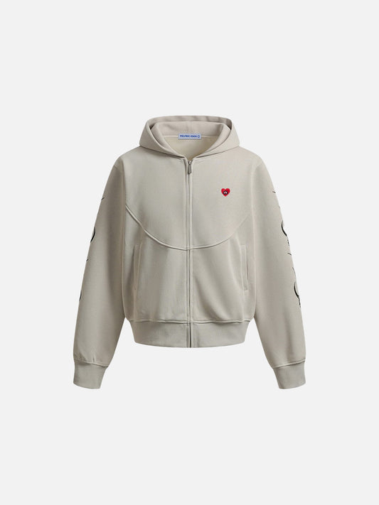 Aelfric Eden Thorn Print Zip Up Hoodie