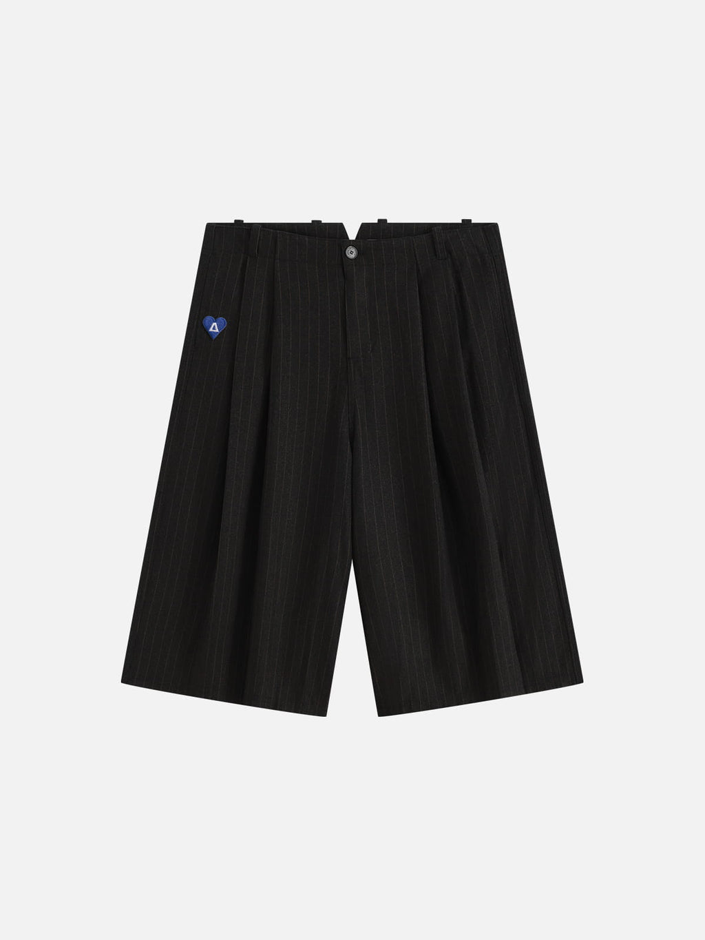 Aelfric Eden Pinstripe Pleated Longline Shorts