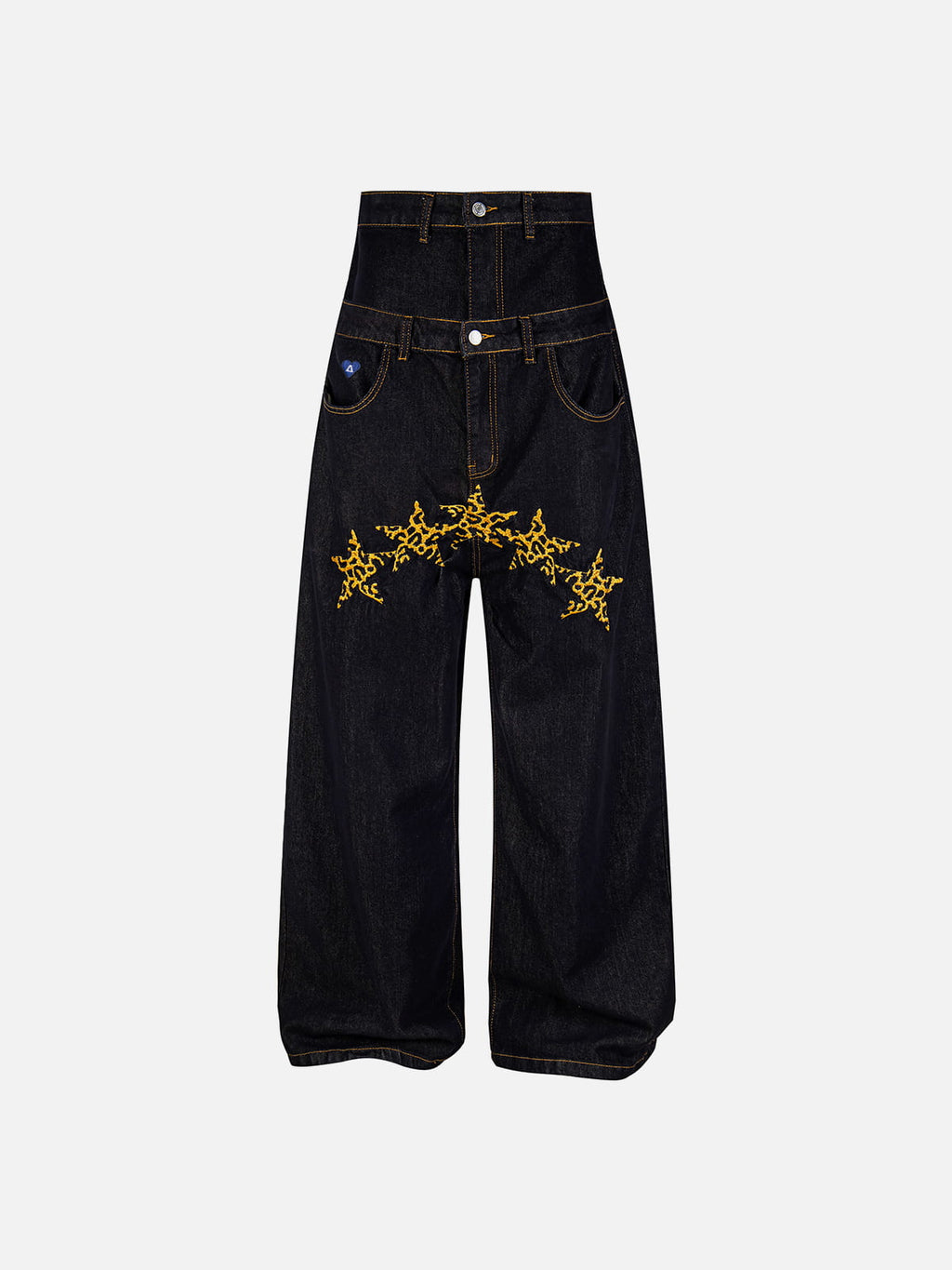 Aelfric Eden Double Waist Leopard Star Jeans