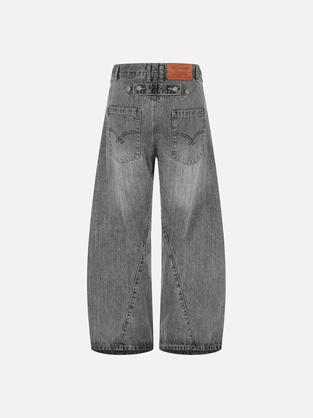 Aelfric Eden Textured Washed Baggy Barrel Jeans