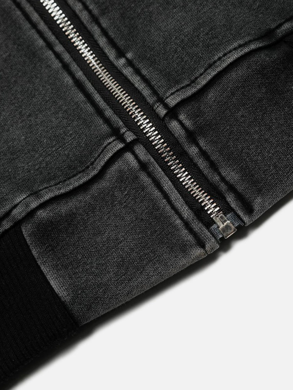 Aelfric Eden Boxy Washed Panel Zip Up Hoodie