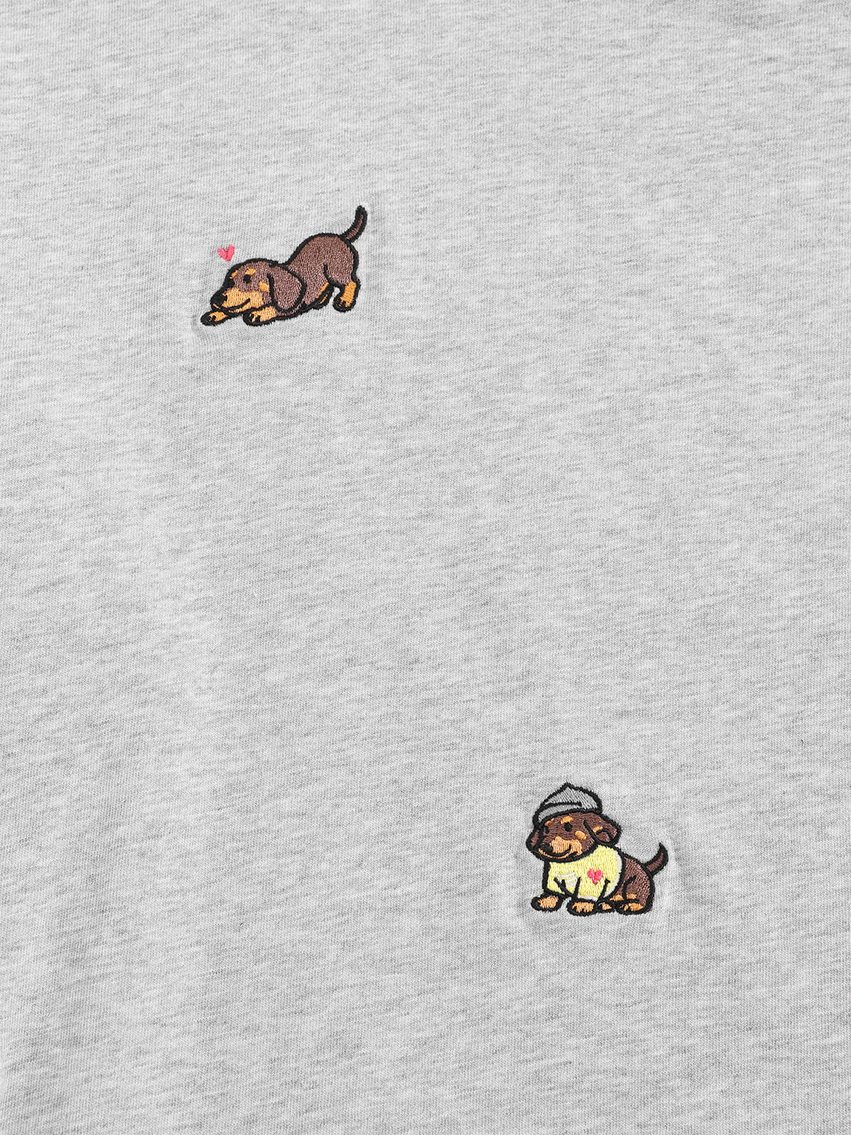 Aelfric Eden Dachshund Embroidery Off-The-Shoulder Tee