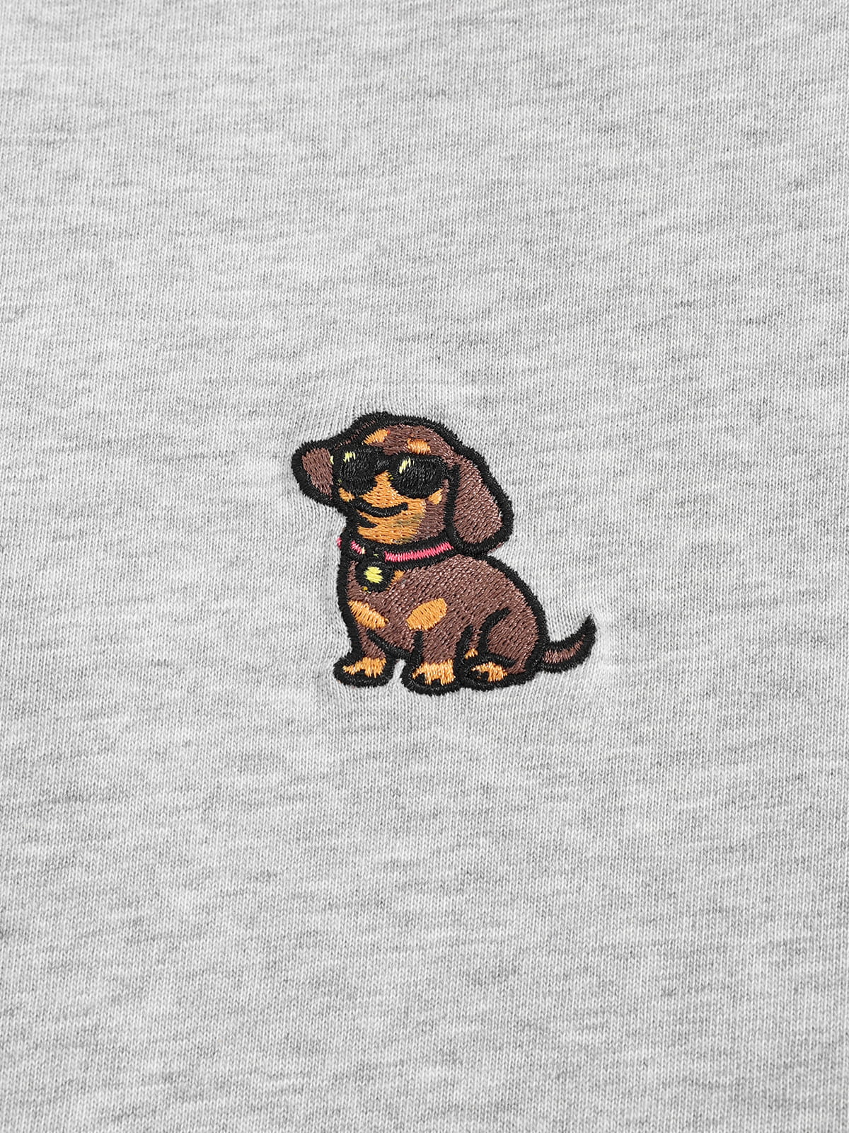 Aelfric Eden Dachshund Embroidery Off-The-Shoulder Tee