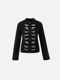 Aelfric Eden Cat Jacquard Zip Up Cardigan