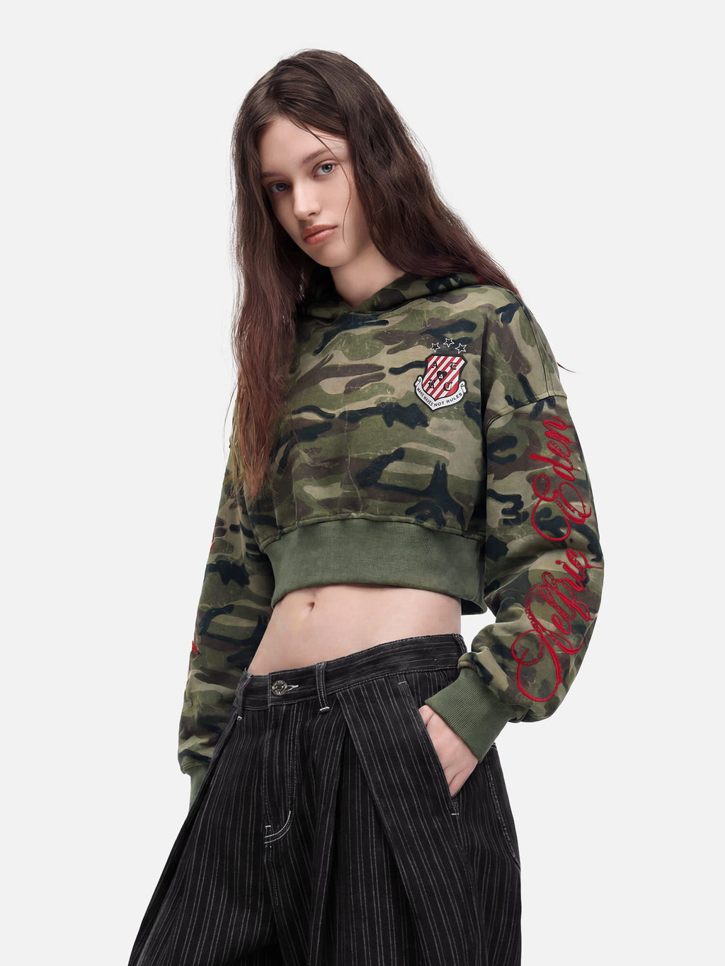 Aelfric Eden Cropped CAMO Hoodie