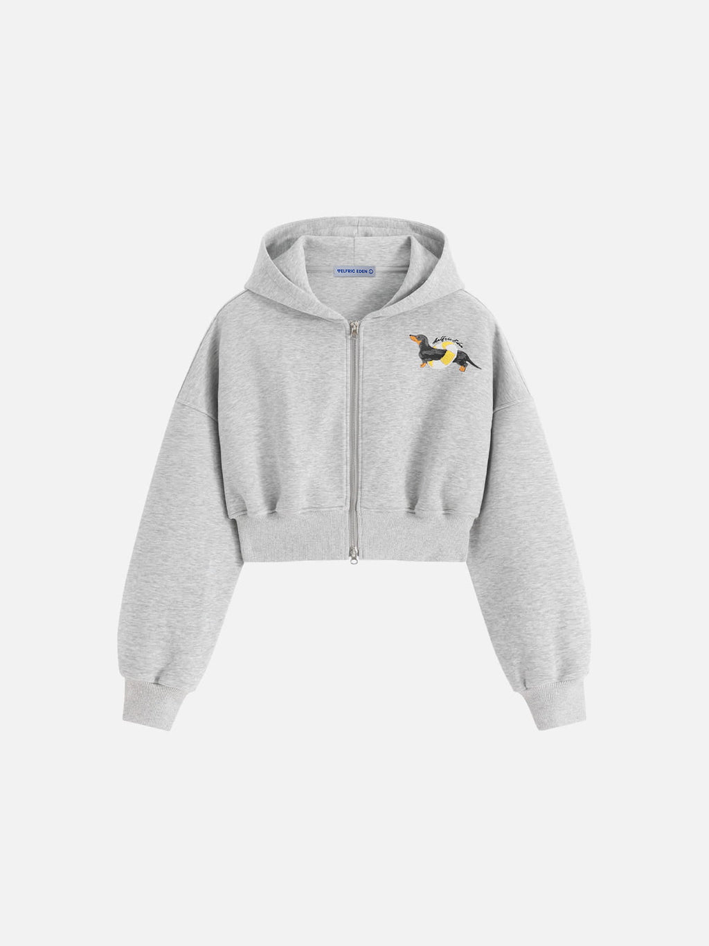 Aelfric Eden Cropped Dachshund Zip Up Hoodie