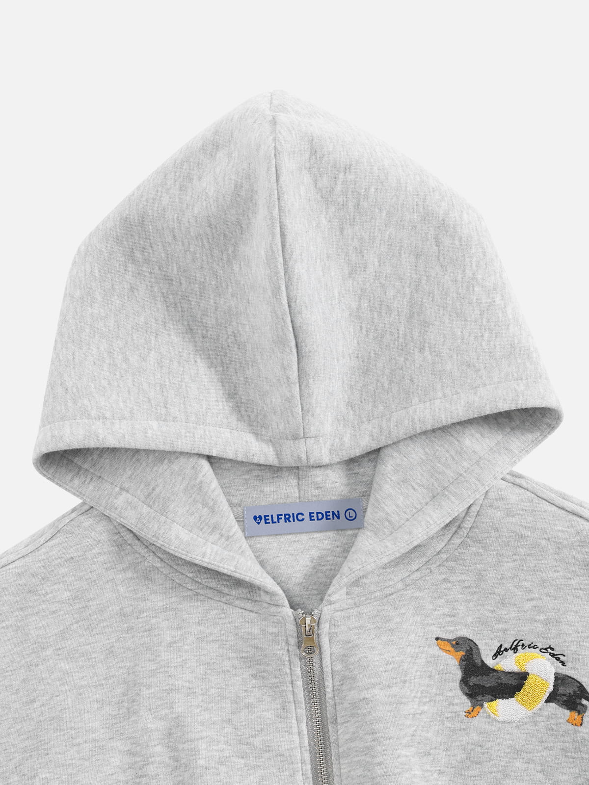 Aelfric Eden Cropped Dachshund Zip Up Hoodie
