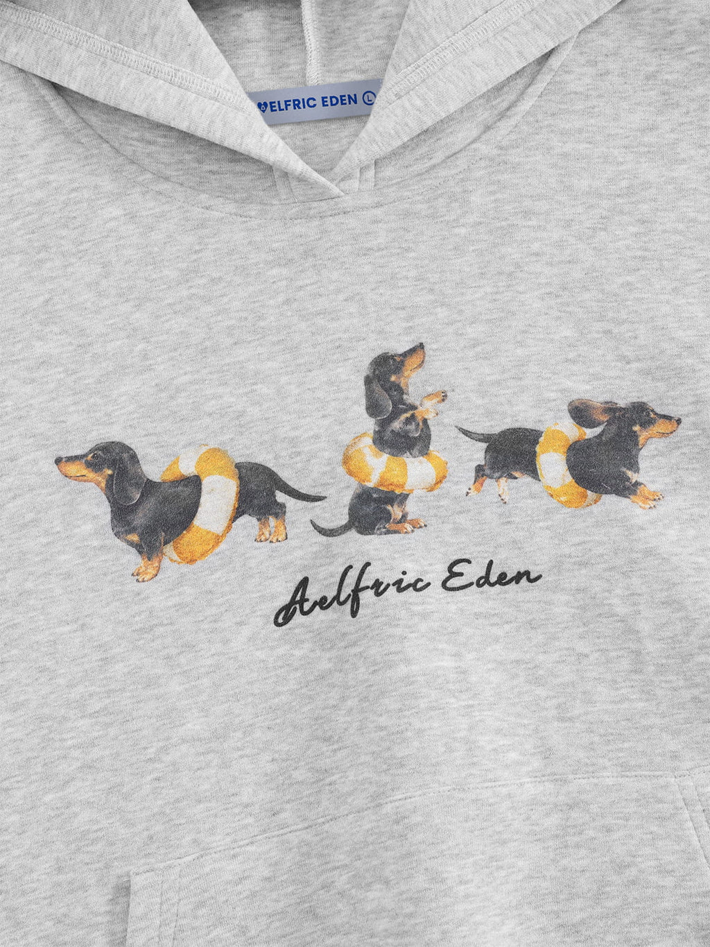 Aelfric Eden Boxy Dachshund Graphic Pullover Hoodie