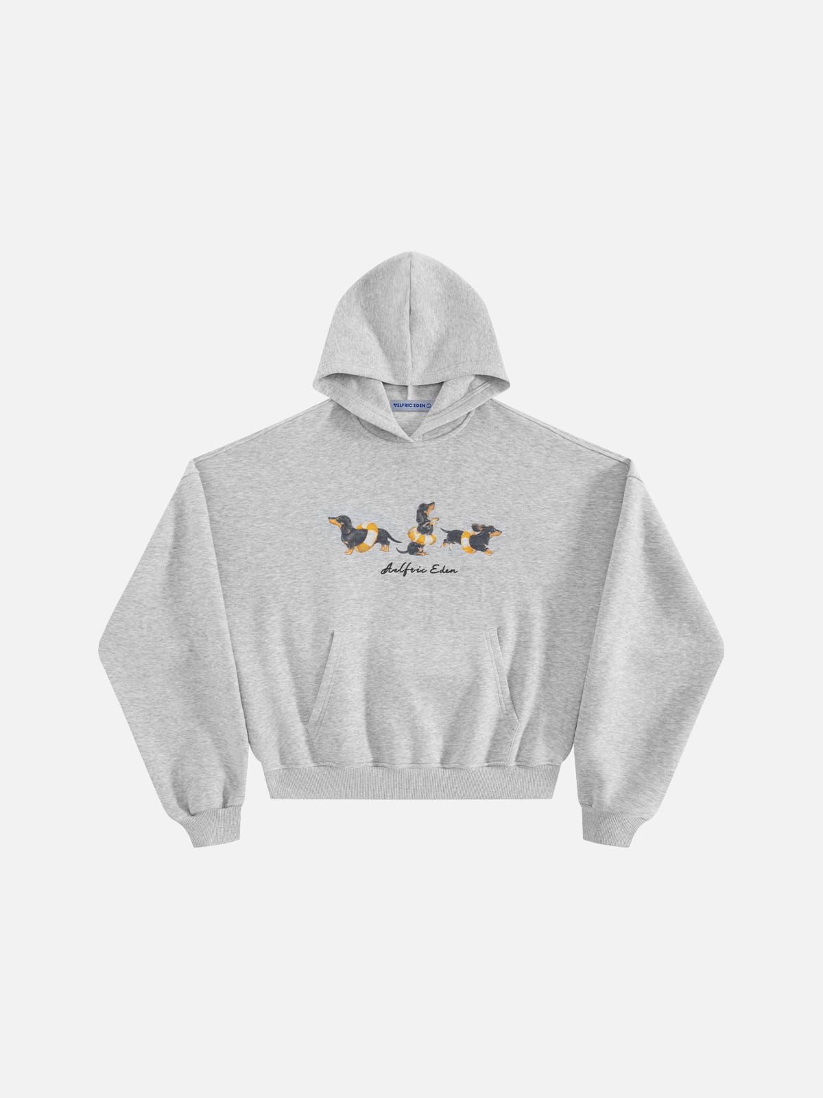 Aelfric Eden Boxy Dachshund Graphic Pullover Hoodie