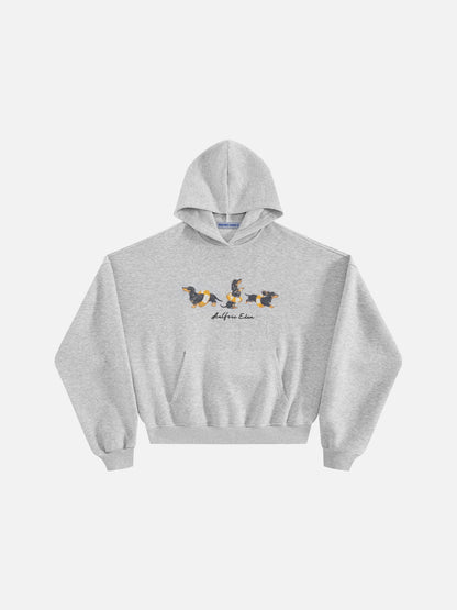 Aelfric Eden Boxy Dachshund Graphic Pullover Hoodie