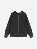 Aelfric Eden Washed Napoleon Zip Up Hoodie