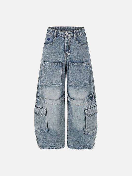 Aelfric Eden Multi Pocket Baggy Barrel Jeans