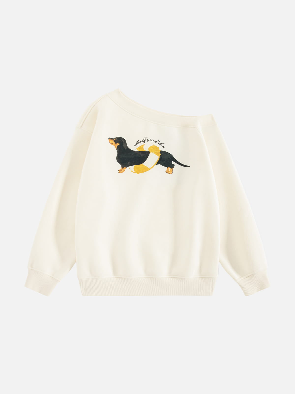 Aelfric Eden Dachshund Off-The-Shoulder Sweatshirt
