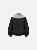 Aelfric Eden Boxy Layered Off-The-Shoulder Sweatshirt
