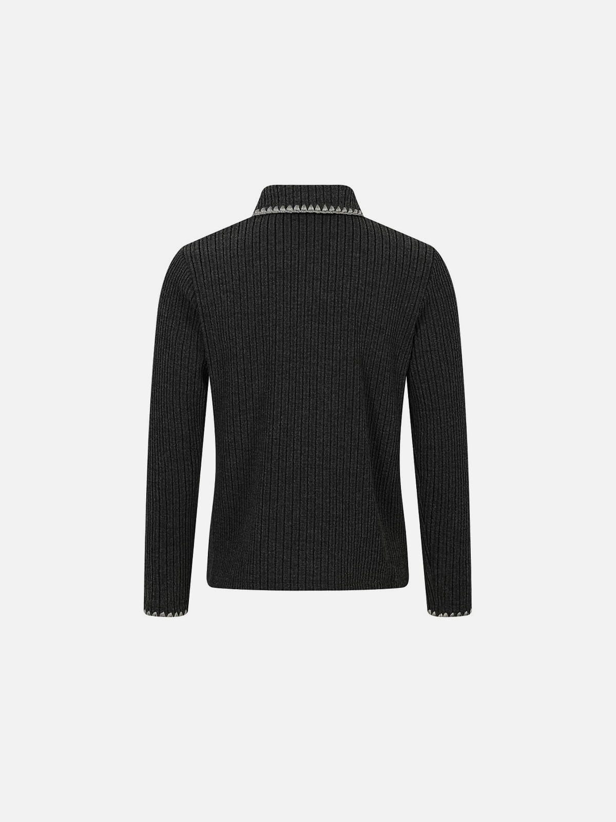 Aelfric Eden Contrast Stitch Polo Sweater
