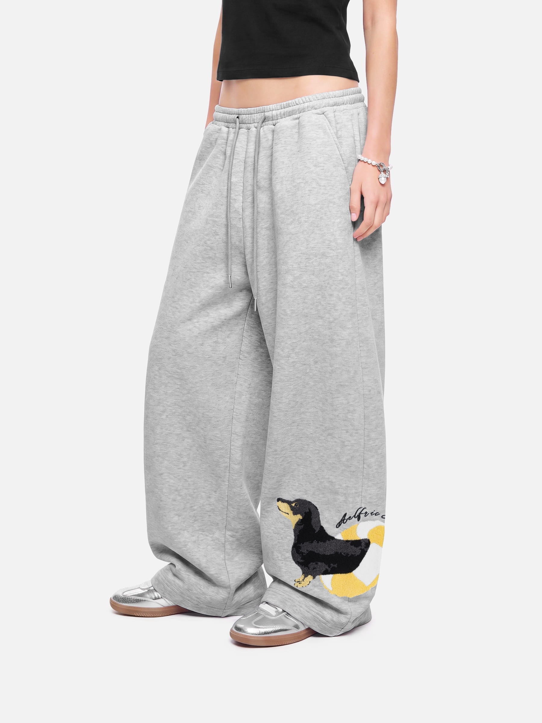 Aelfric Eden Dachshund Embroidery Sweatpants