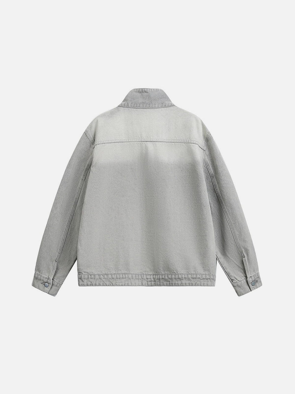 Aelfric Eden Washed Stand Collar Denim Jacket