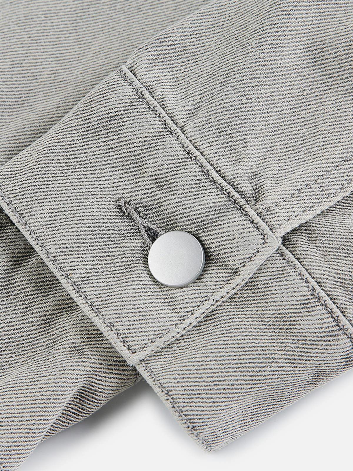 Aelfric Eden Washed Stand Collar Denim Jacket