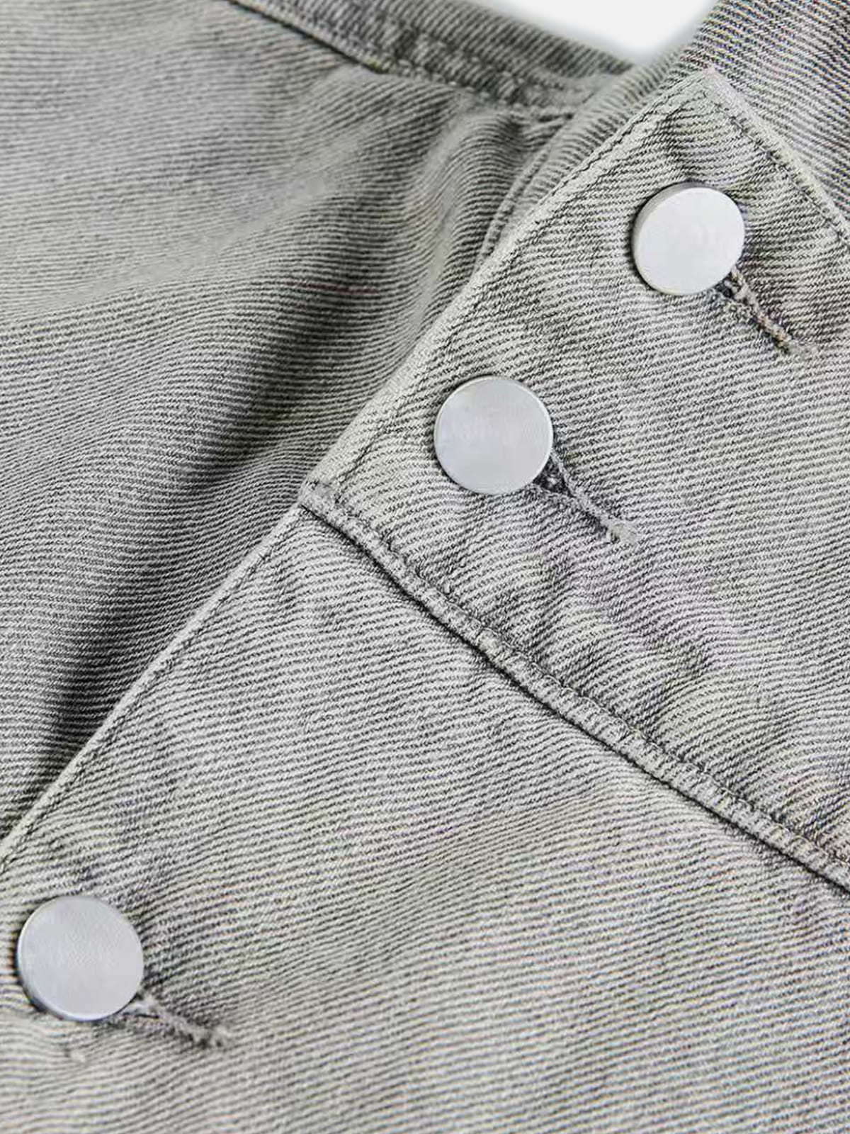 Aelfric Eden Washed Stand Collar Denim Jacket
