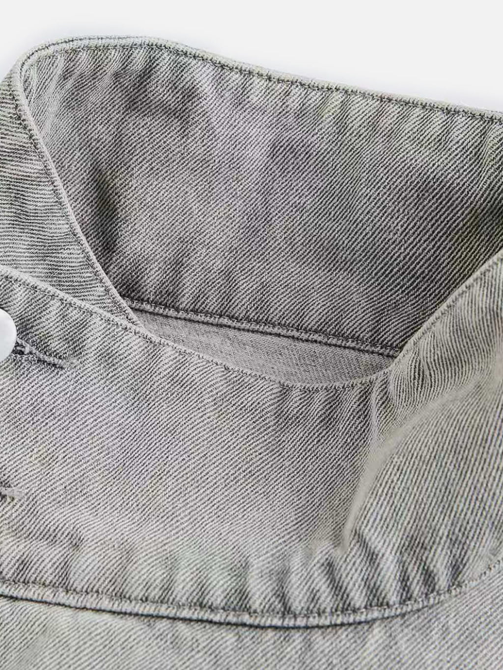Aelfric Eden Washed Stand Collar Denim Jacket