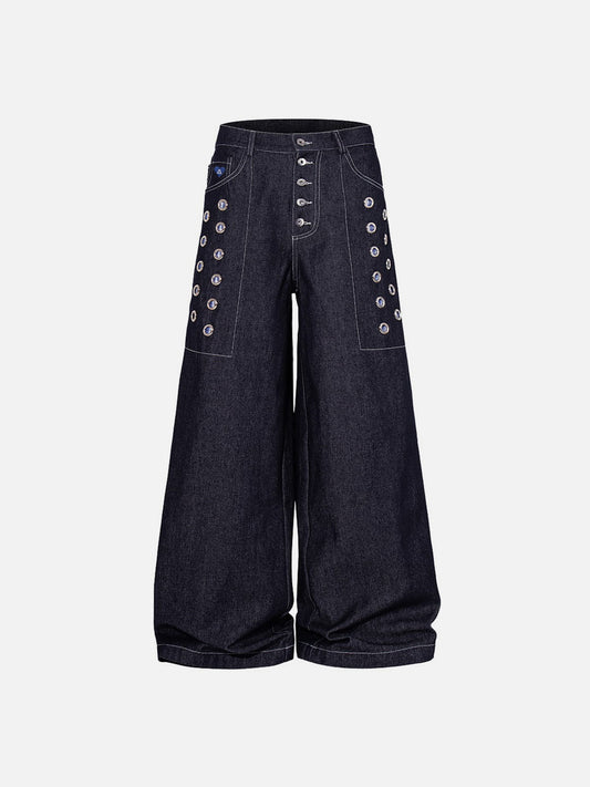 Aelfric Eden Grommet Button Fly Baggy Jeans
