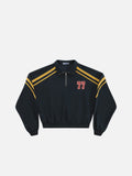 Aelfric Eden Boxy Stripe Panel 77 Quarter-Zip Sweatshirt