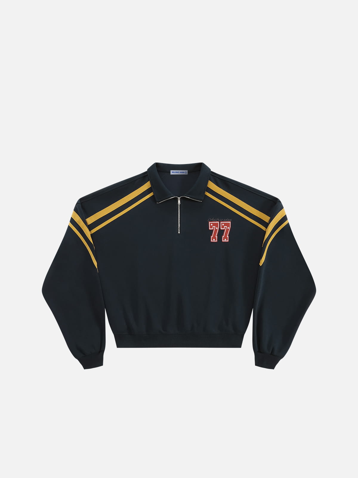 Aelfric Eden Boxy Stripe Panel 77 Quarter-Zip Sweatshirt