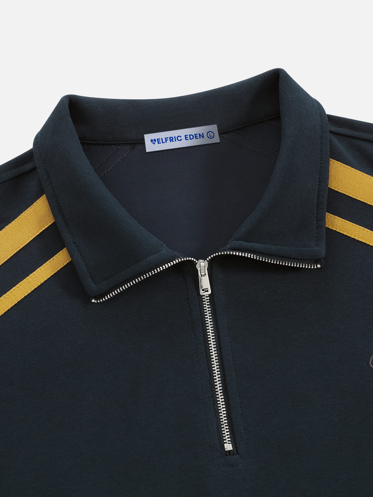 Aelfric Eden Boxy Stripe Panel 77 Quarter-Zip Sweatshirt
