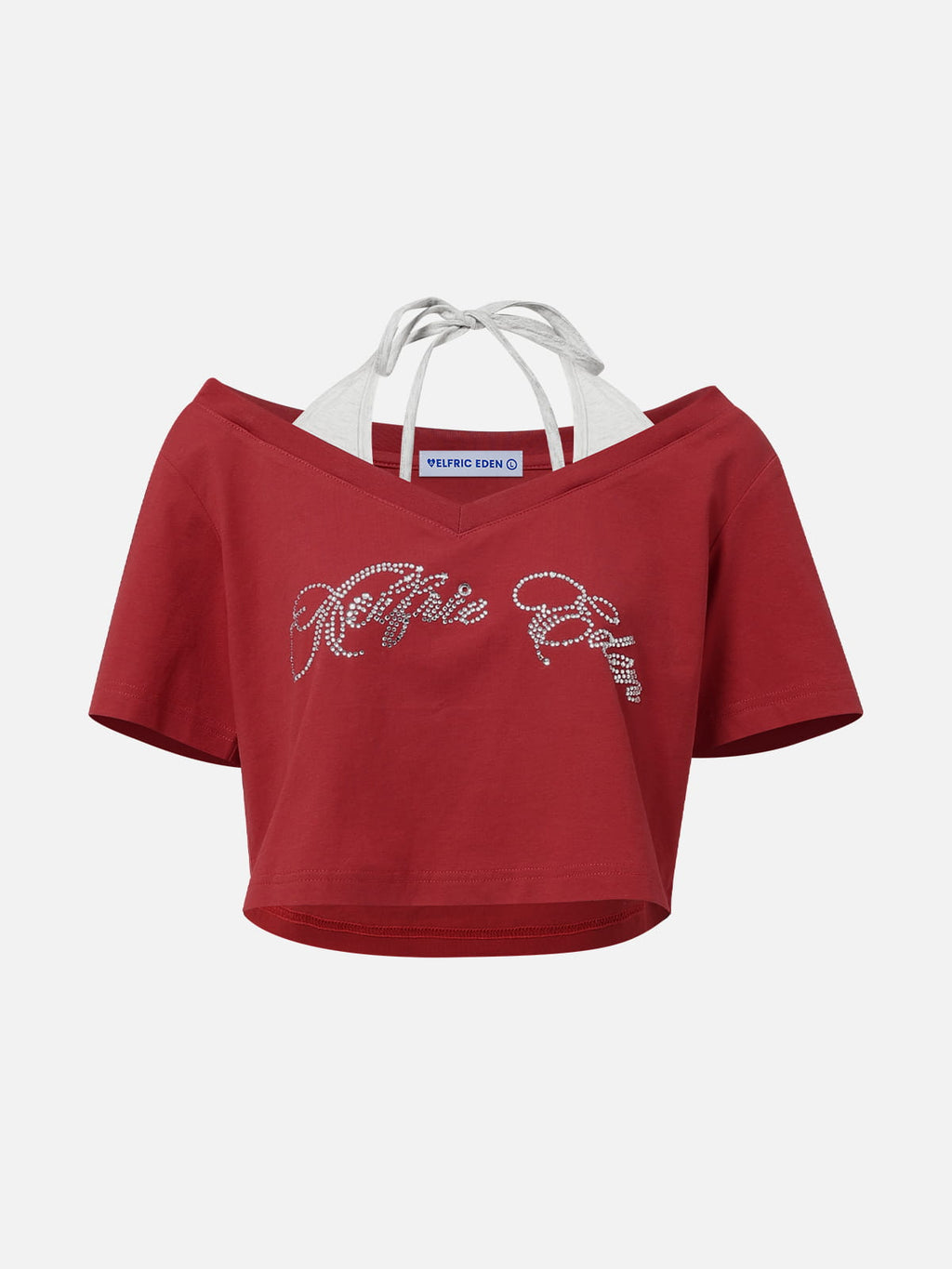 Aelfric Eden Cropped Halter Rhinestone Tee