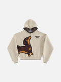 Aelfric Eden Boxy Dachshund Knit Pullover Hoodie
