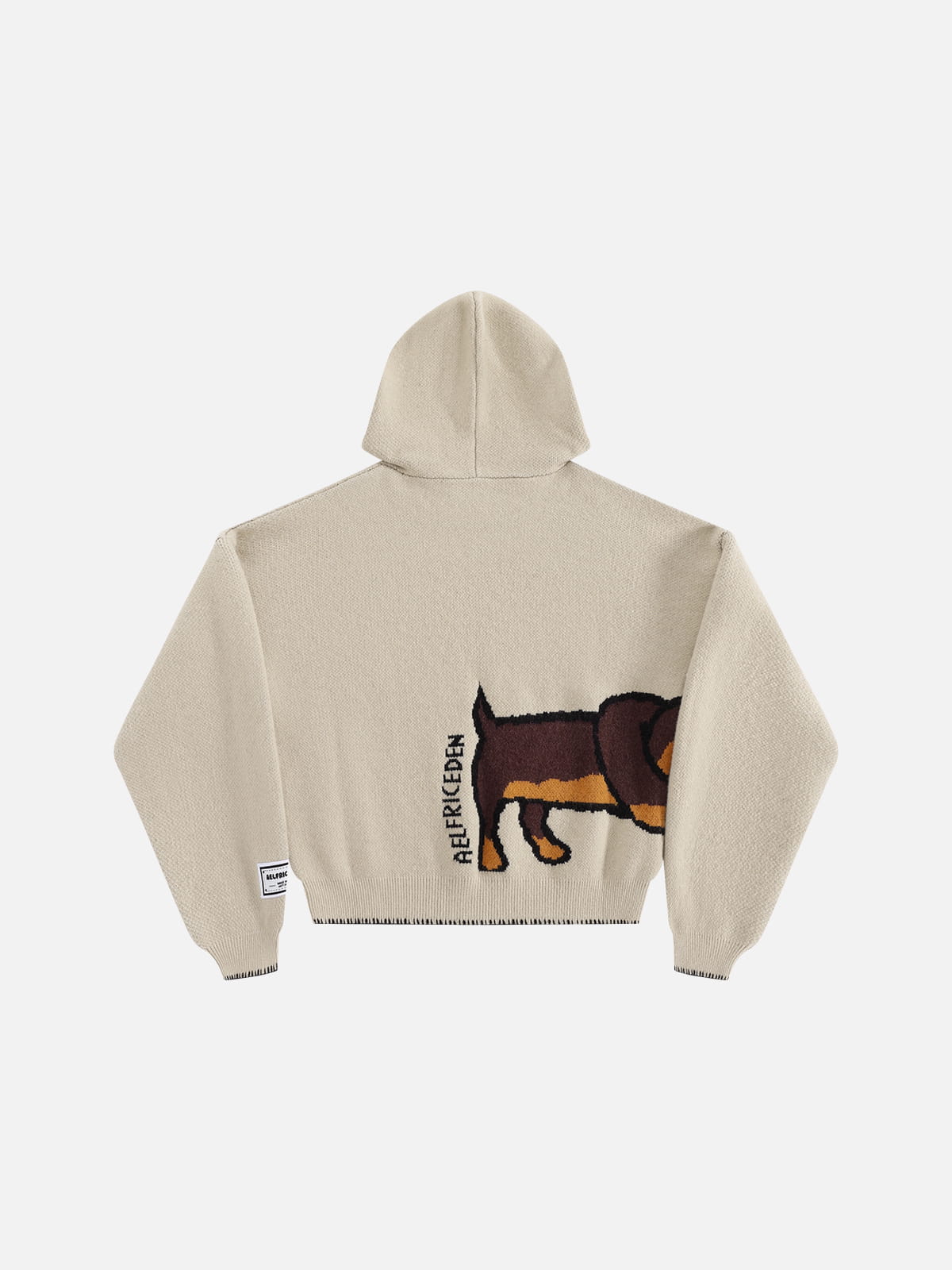 Aelfric Eden Boxy Dachshund Knit Pullover Hoodie