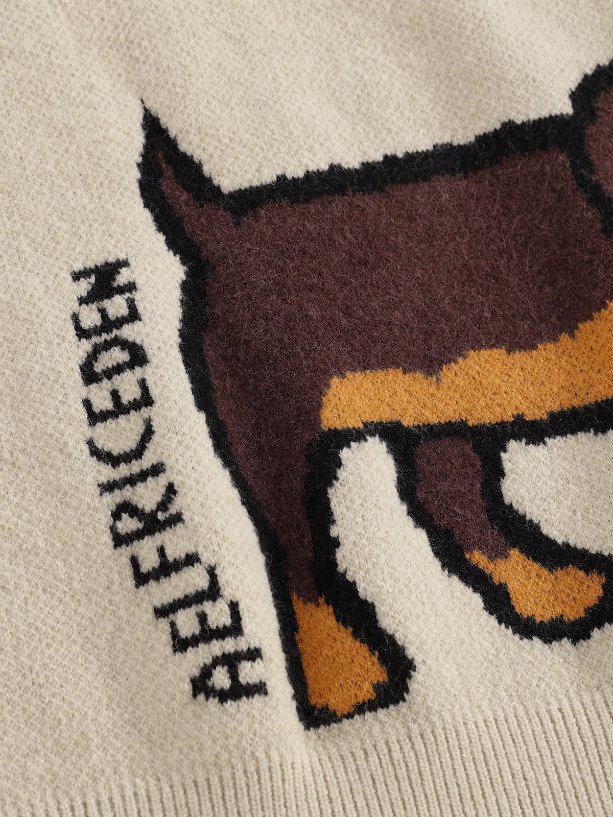 Aelfric Eden Boxy Dachshund Knit Pullover Hoodie