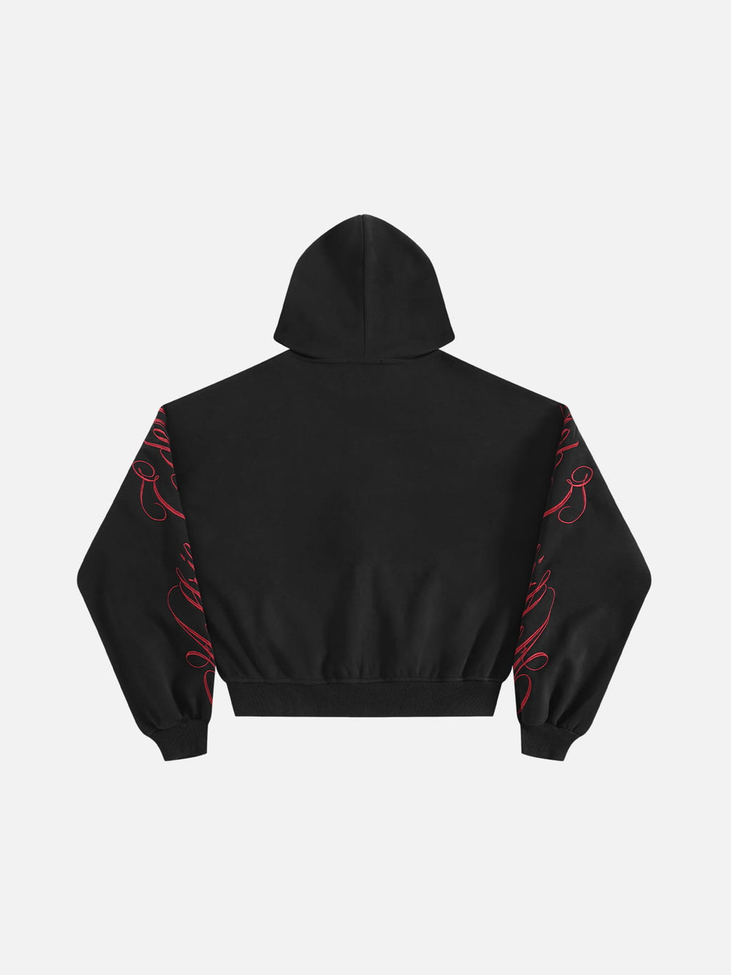 Aelfric Eden Boxy Script Embroidery Zip Up Hoodie