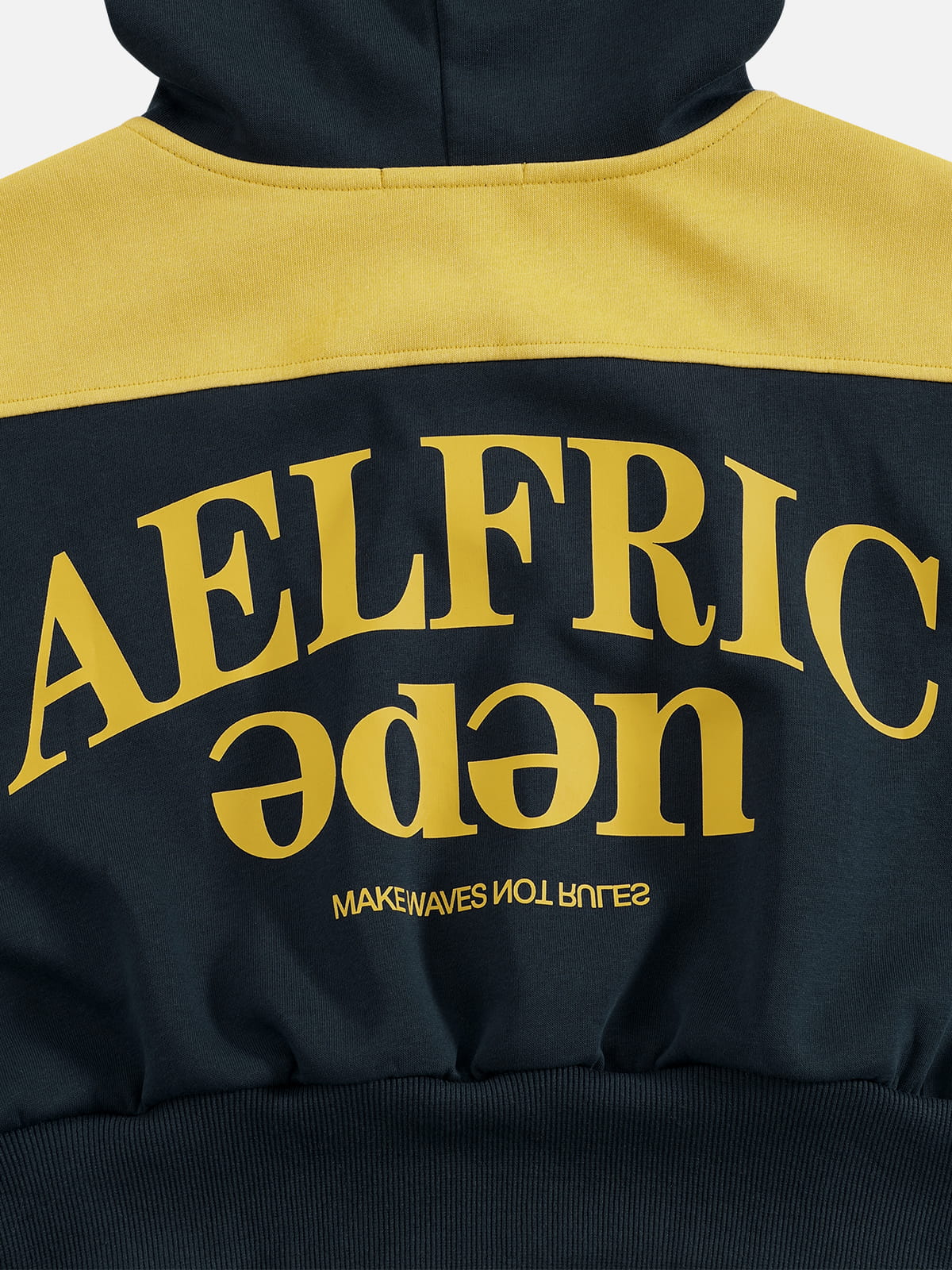 Aelfric Eden Cropped Color Block Zip Up Hoodie
