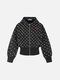 Aelfric Eden Cropped All-Over Print Zip Up Hoodie