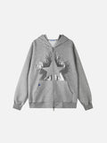 Aelfric Eden Sequin Star Burst Zip Up Hoodie