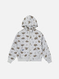 Aelfric Eden Leopard  Zip Up Hoodie