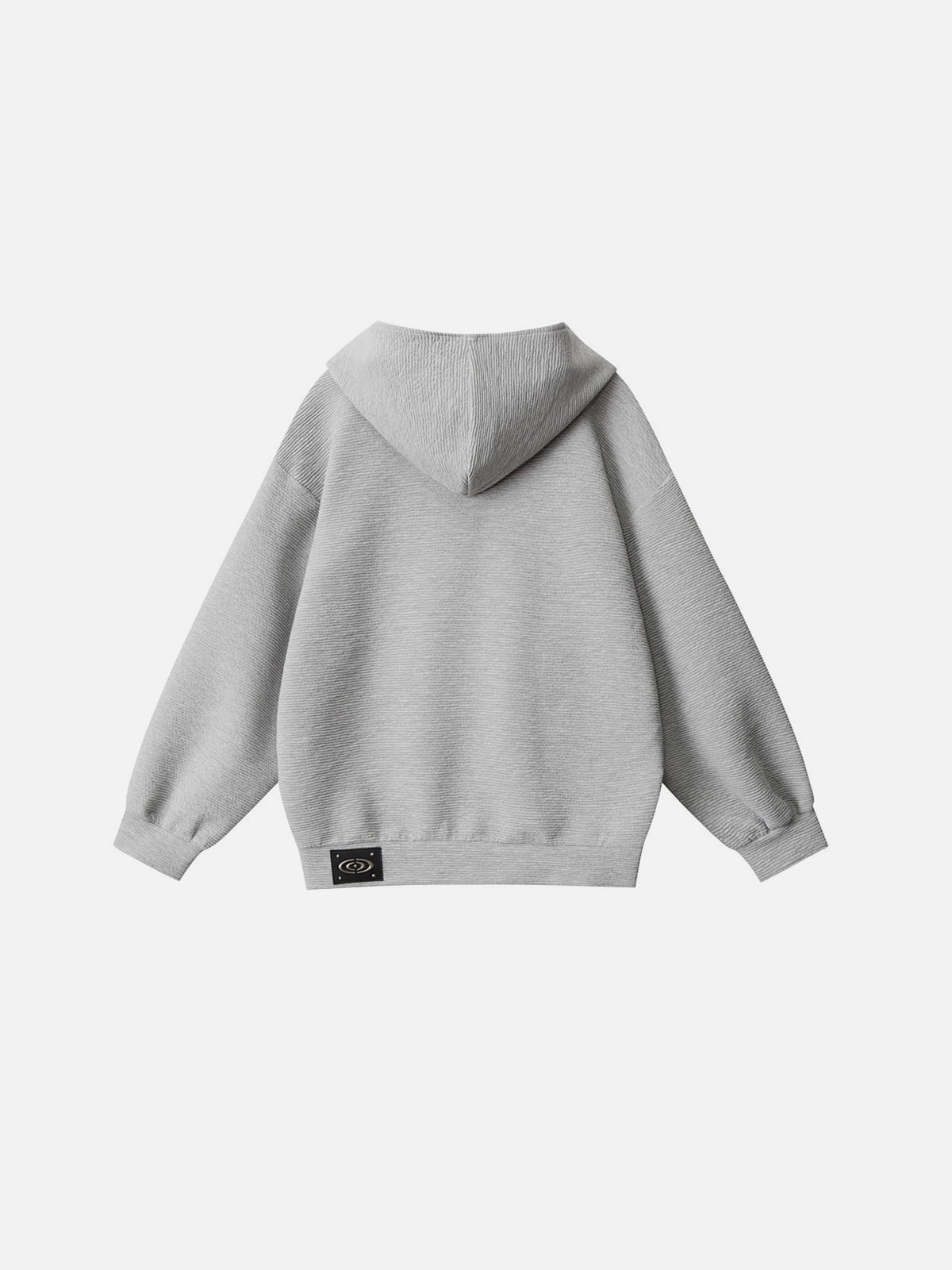 Aelfric Eden Textured Asymmetrical Zip Up Hoodie